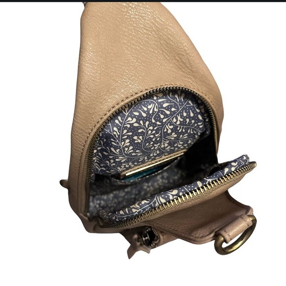 Antik Kraft Vegan Leather Sling Beige Khaki - Picture 4 of 5